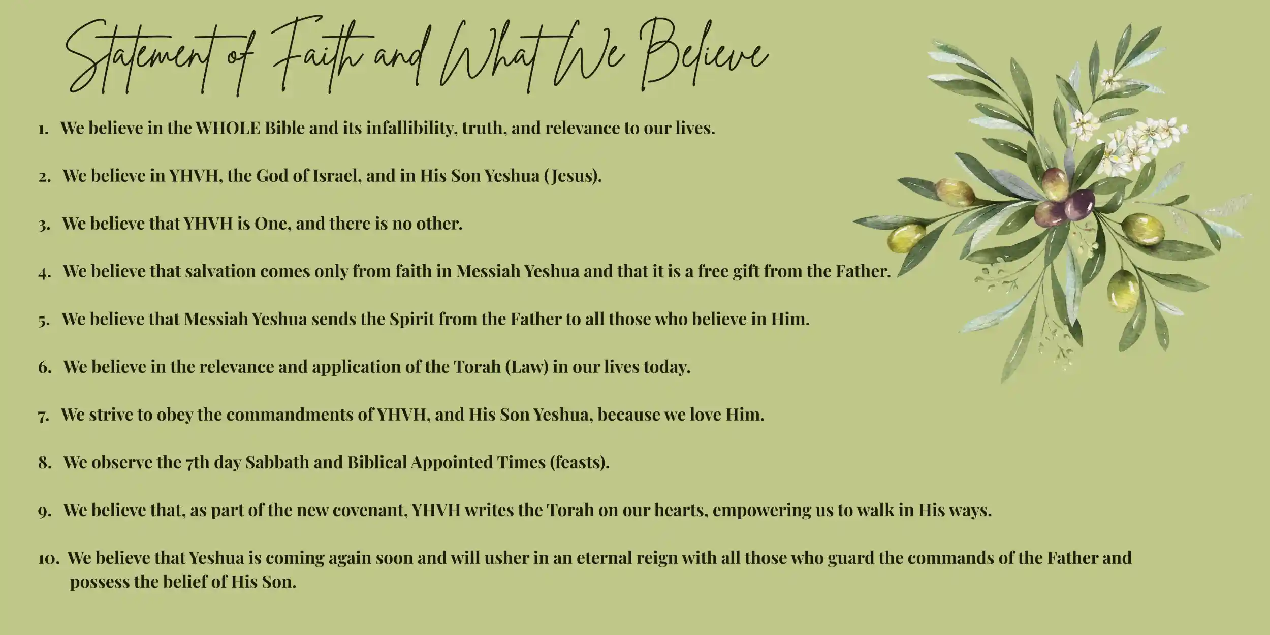 Statement of Faith